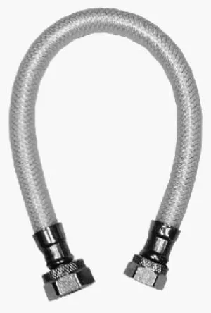 16 In. Faucet Connector - Reinforced Poly Vinyl - 1/2 In. Compression