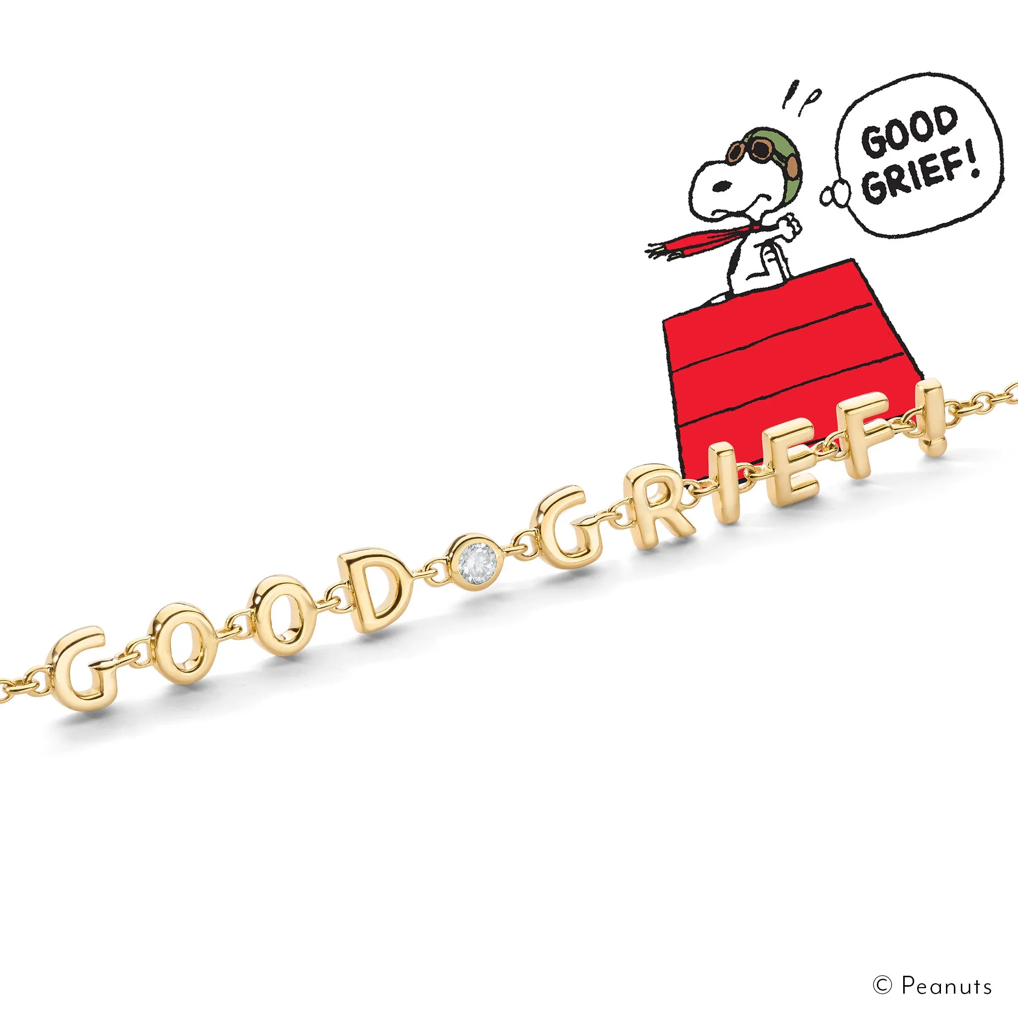 18K Yellow Gold “GOOD GRIEF” Bracelet