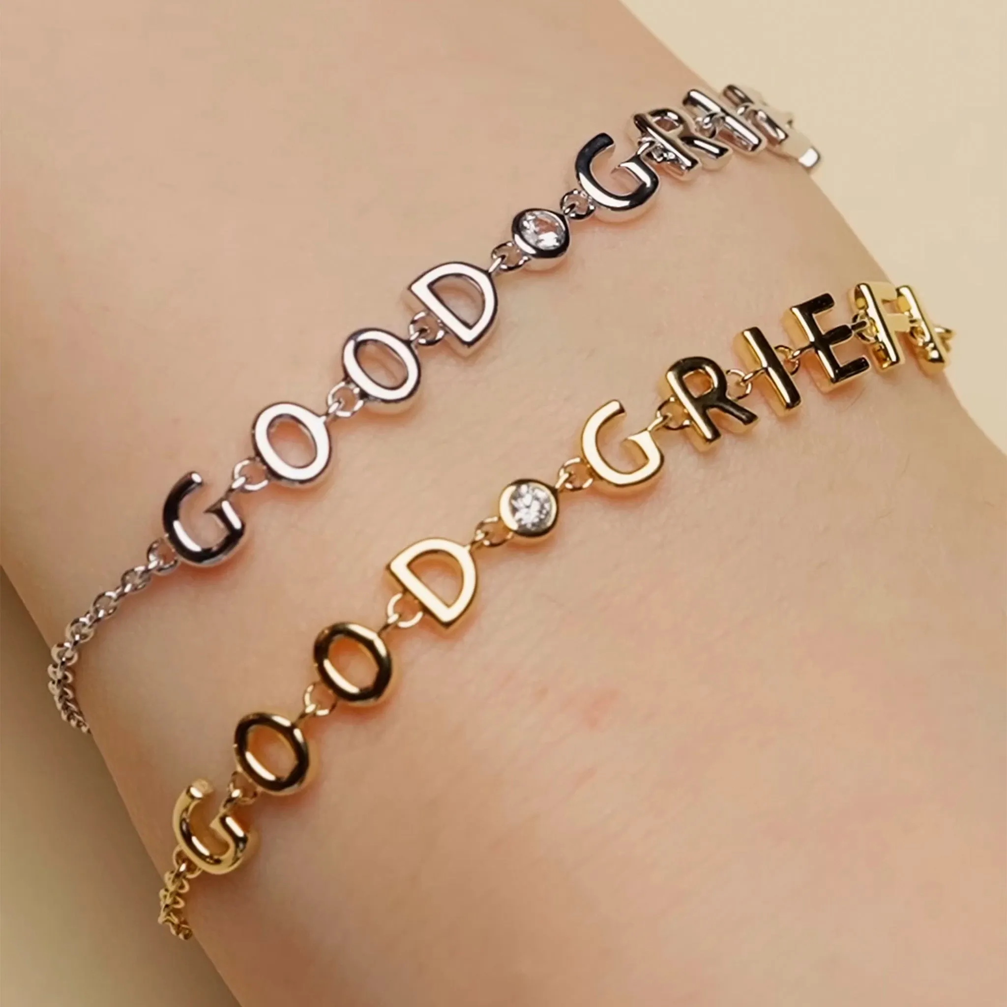 18K Yellow Gold “GOOD GRIEF” Bracelet