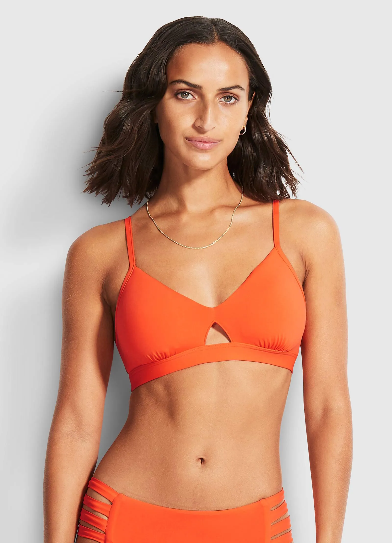 Active Hybrid Bralette - Spicy Orange