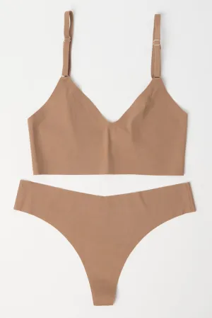 Beige Lingerie Set