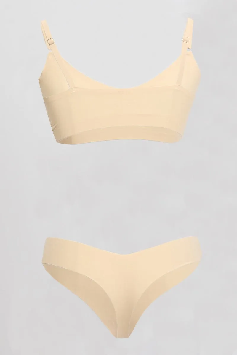 Beige Lingerie Set