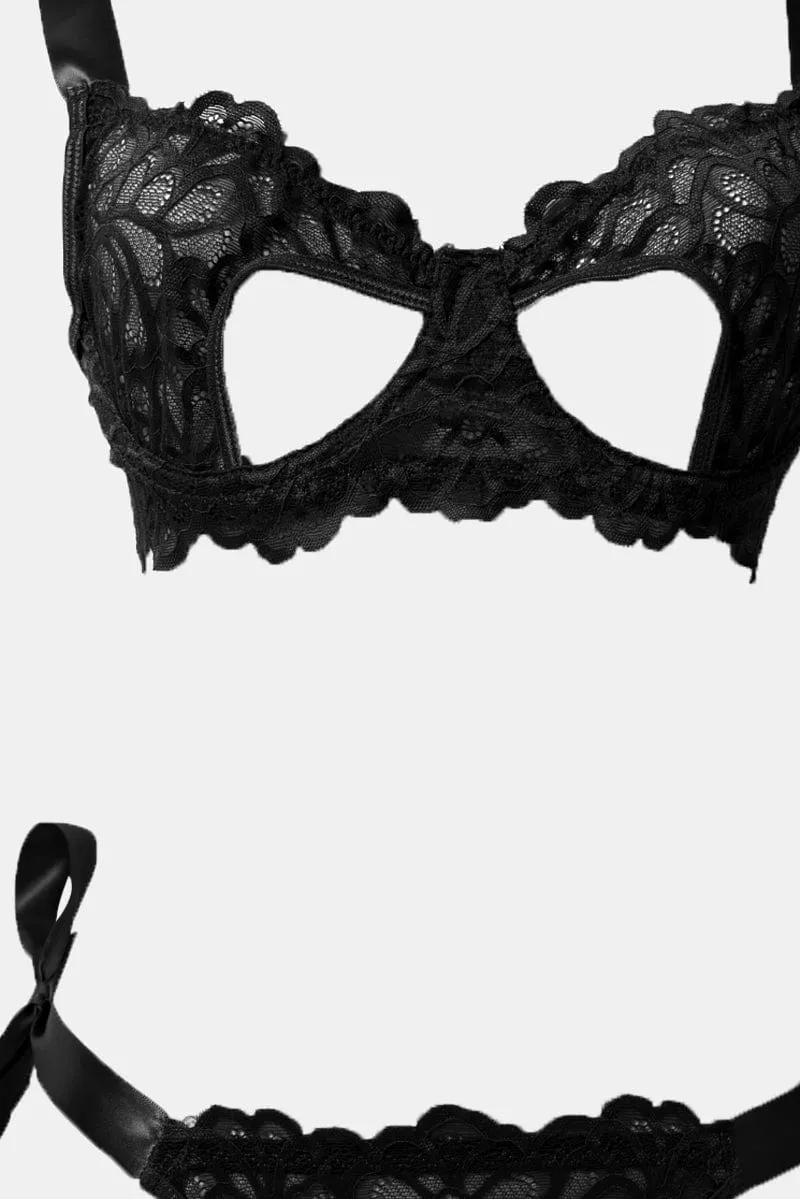 Black Lace Lingerie Set