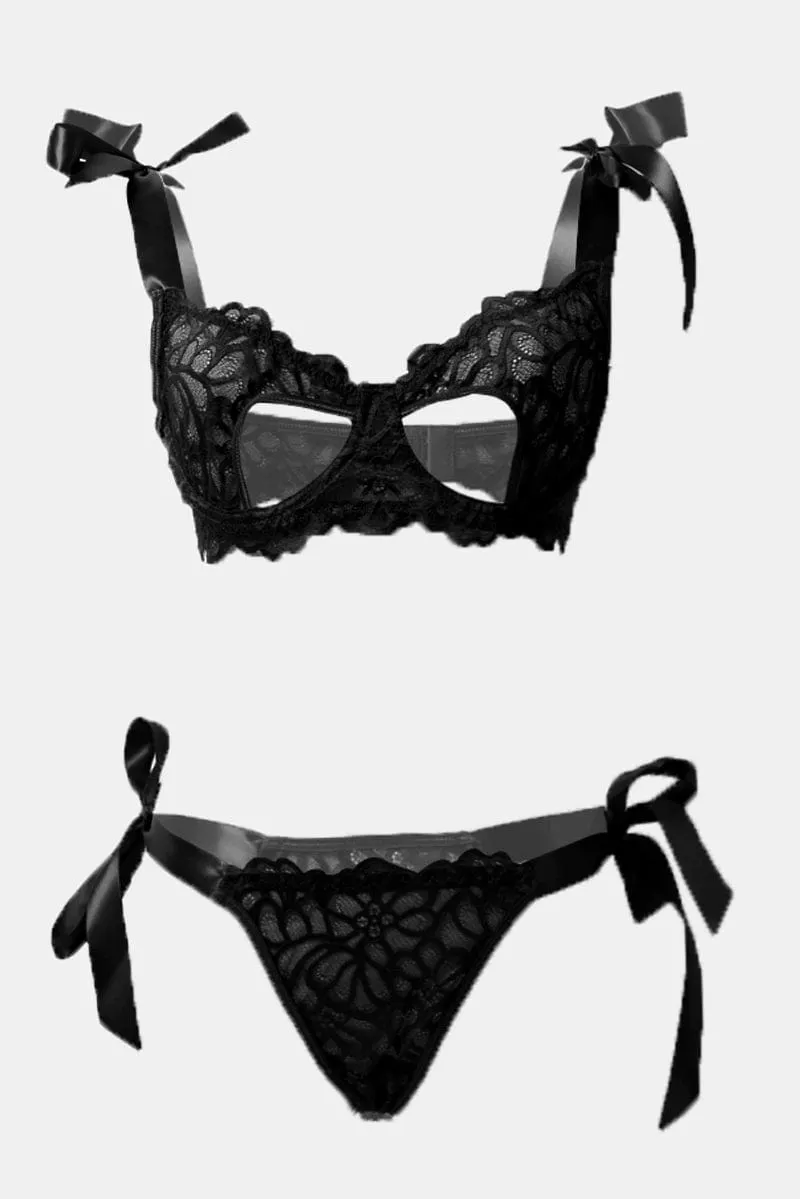 Black Lace Lingerie Set