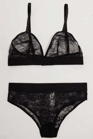 Black Lace Lingerie Set