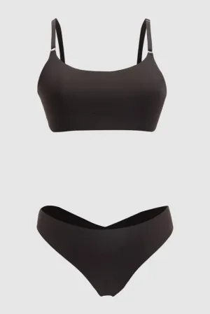 Black No Wired Lingerie Set