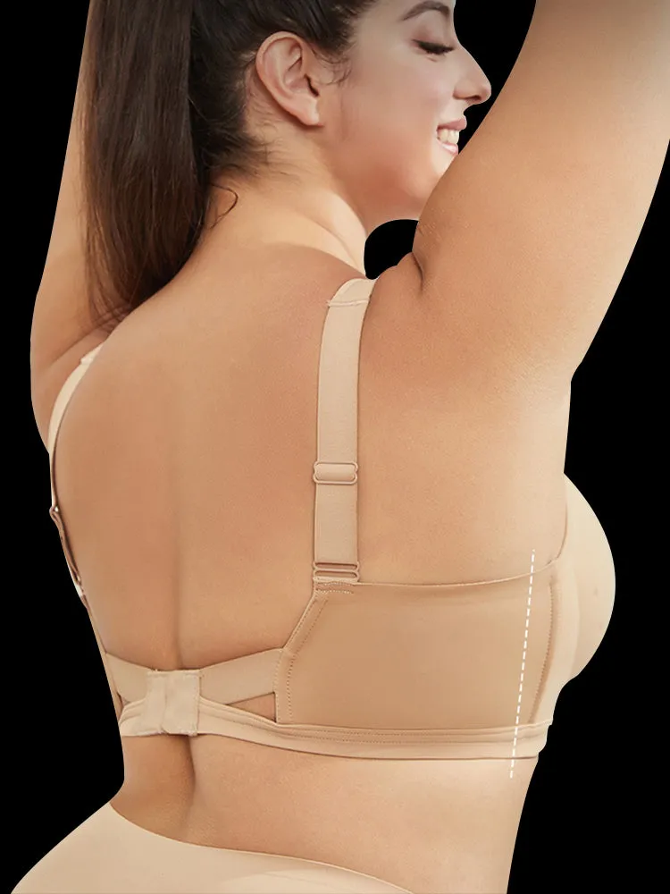 Breathable Hollow-Cup Smooth U-Back Bra with Wide Straps