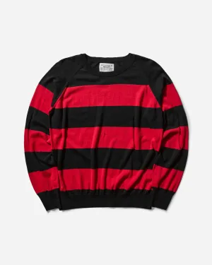 Damaged Stripe Jumper Black / Red