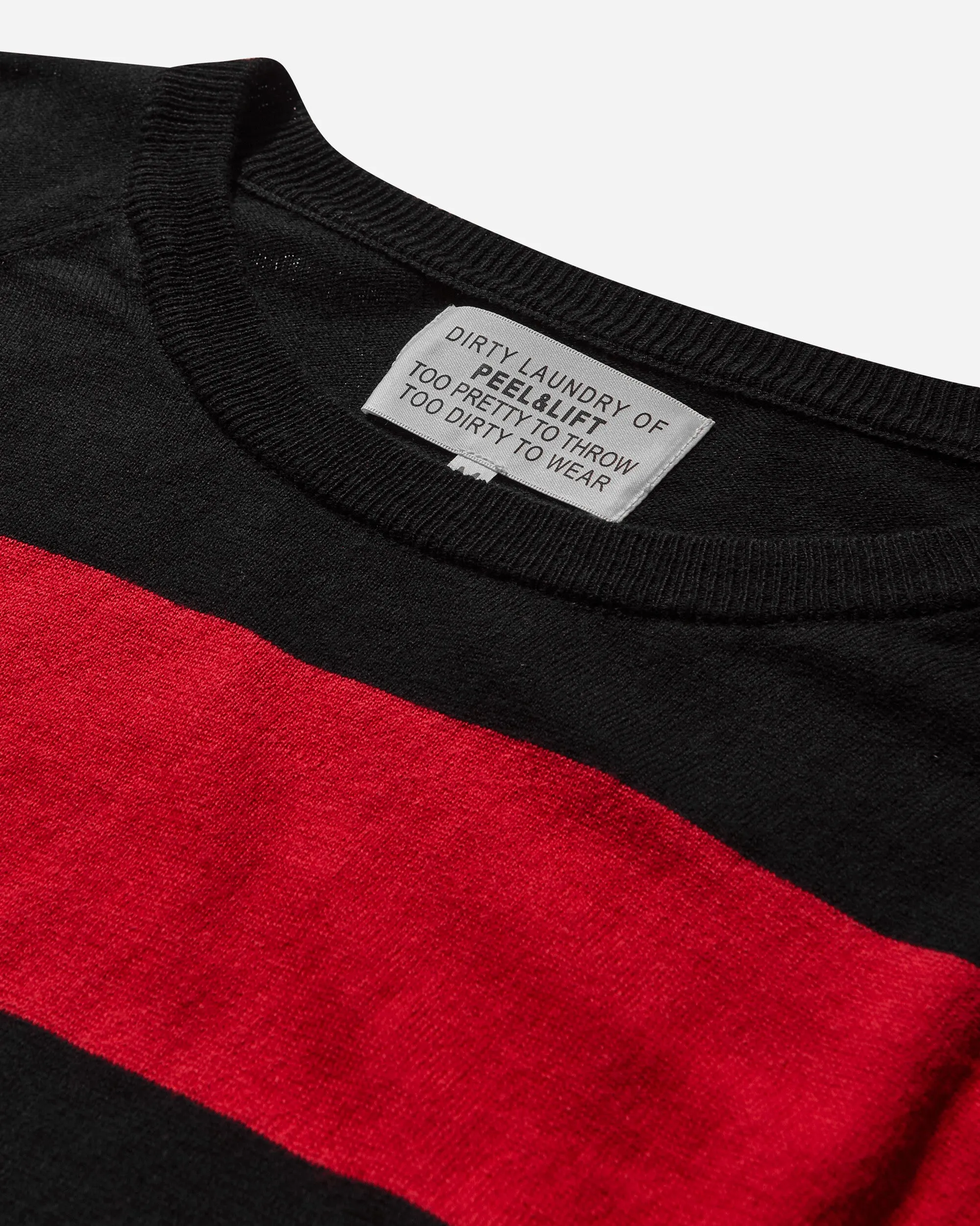 Damaged Stripe Jumper Black / Red