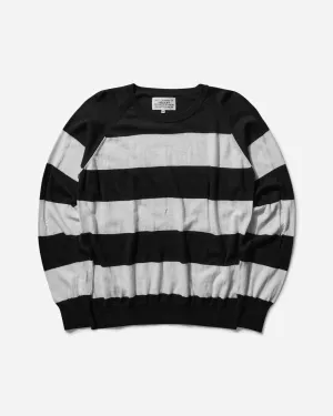 Damaged Stripe Jumper Black / White