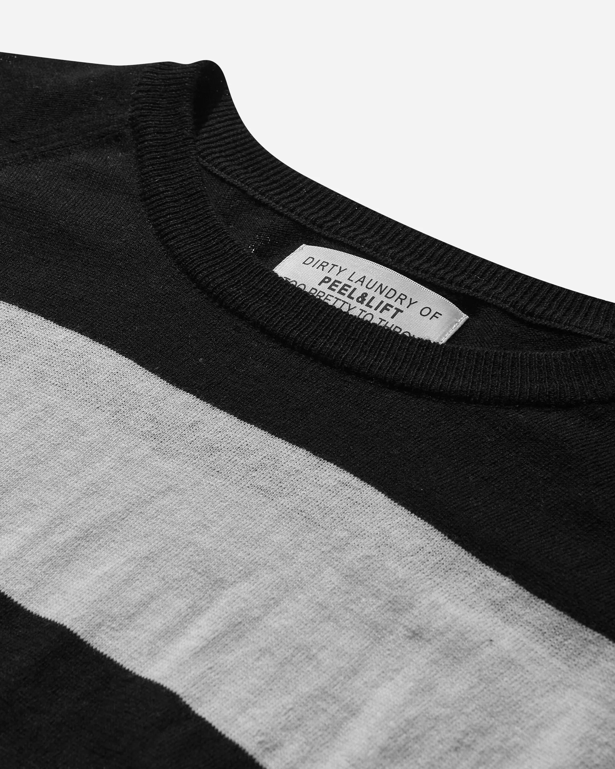 Damaged Stripe Jumper Black / White