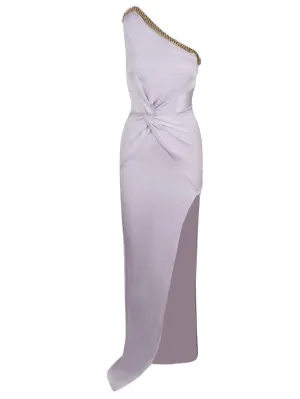 Elisabetta Franchi One-Shoulder Slit Dress