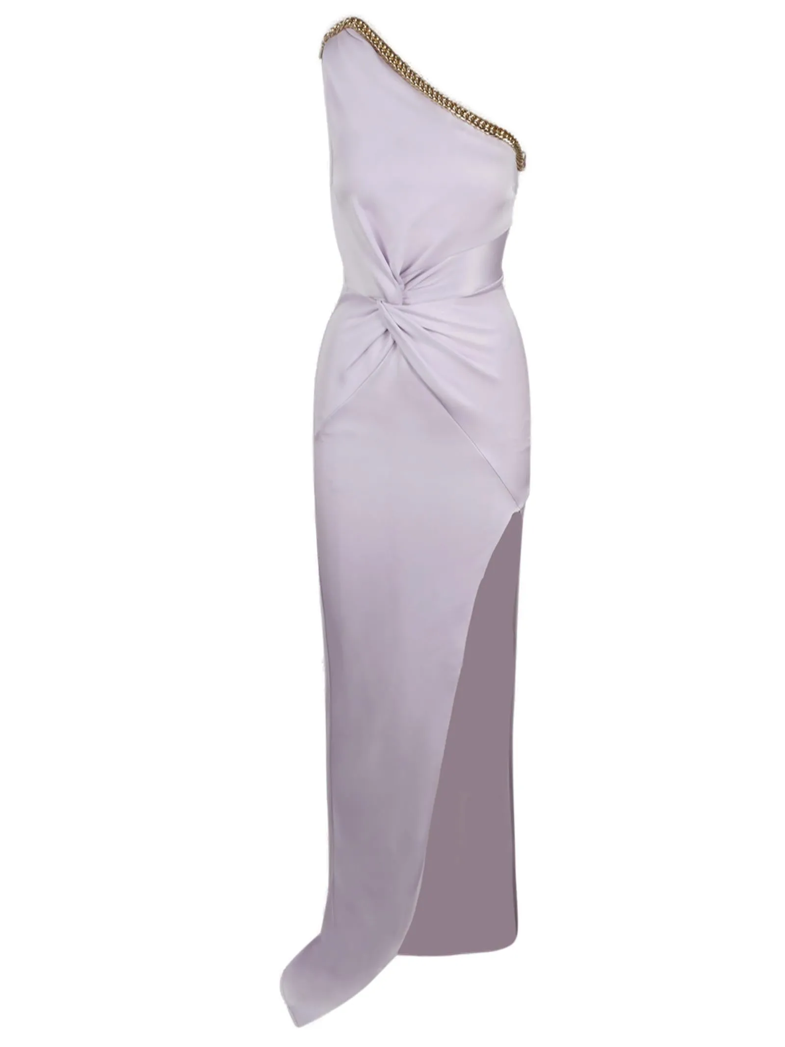 Elisabetta Franchi One-Shoulder Slit Dress