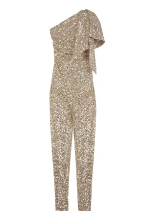 Elisabetta Franchi Sequinned One-Shoulder Jumpsuit