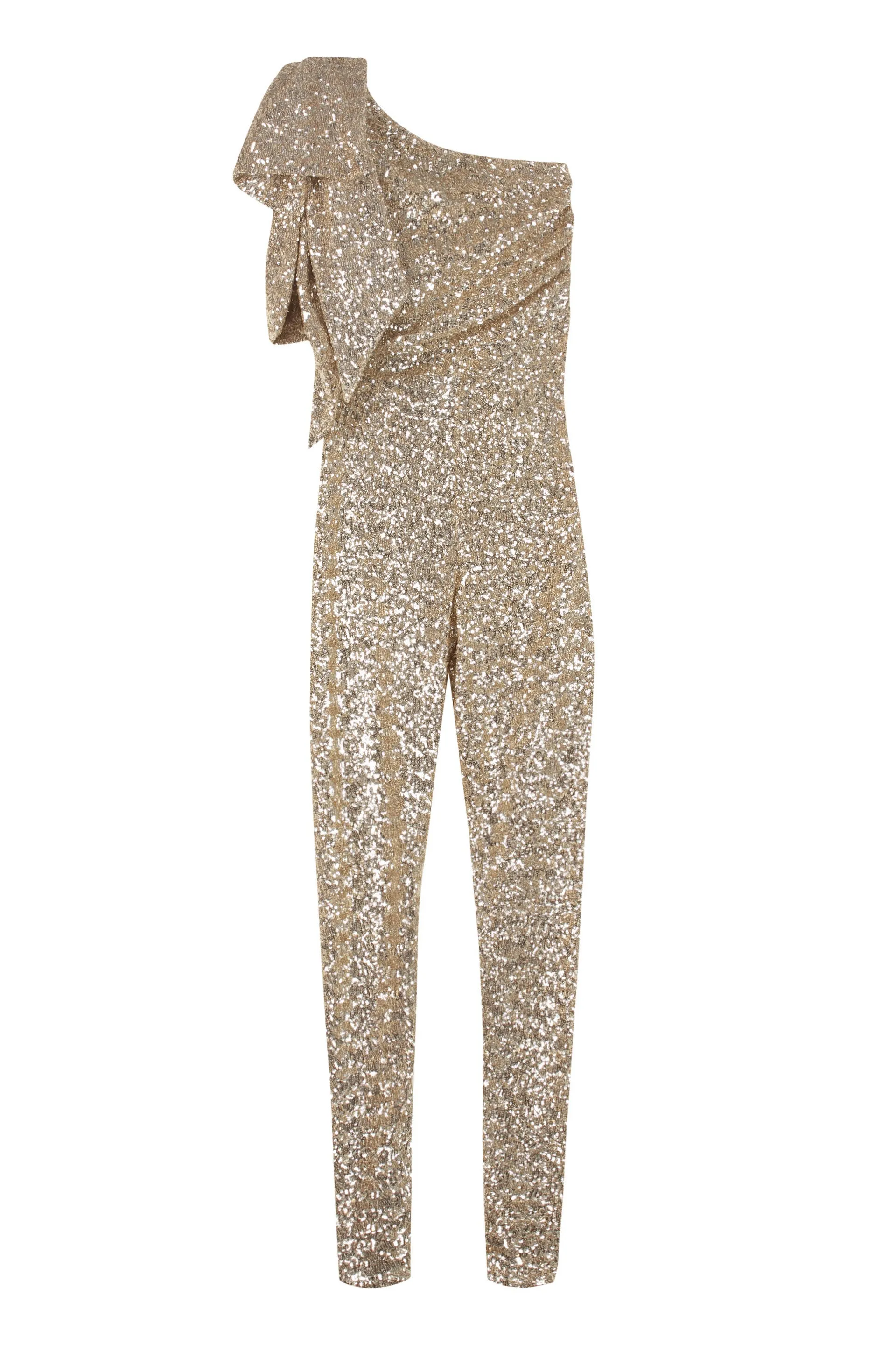 Elisabetta Franchi Sequinned One-Shoulder Jumpsuit