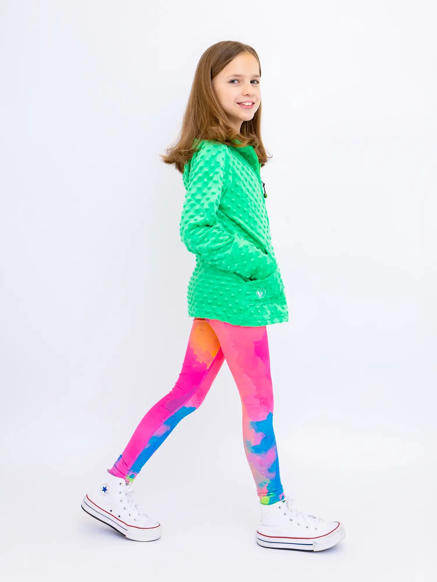 Fuchsia Minky Zip Hoodie and Avery Leggings Gift Set