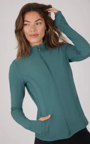 Interlink Ribbed Princess Seam Performance Jacket