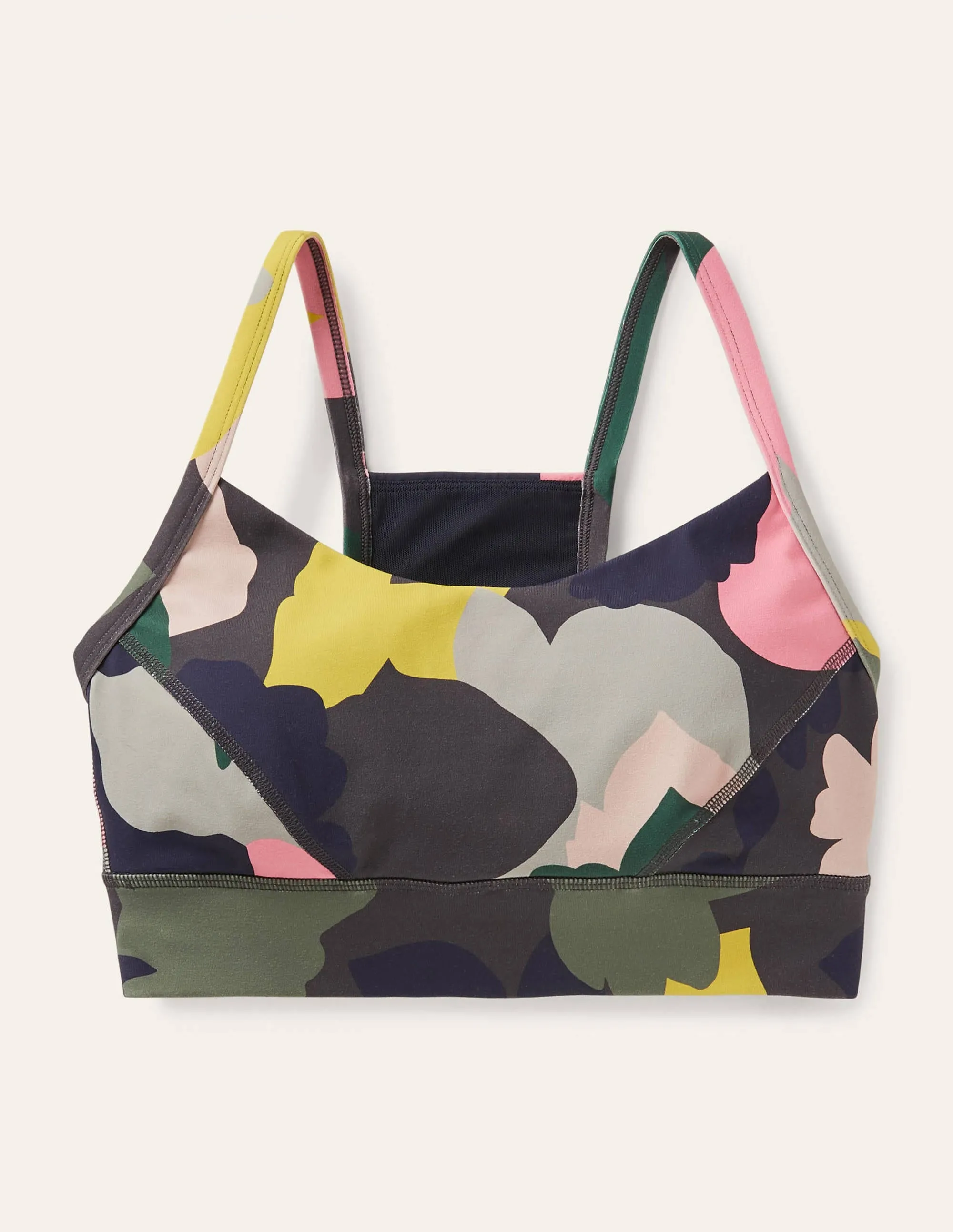 Jessica Active Bra-Asphalt, Pressed Bloom
