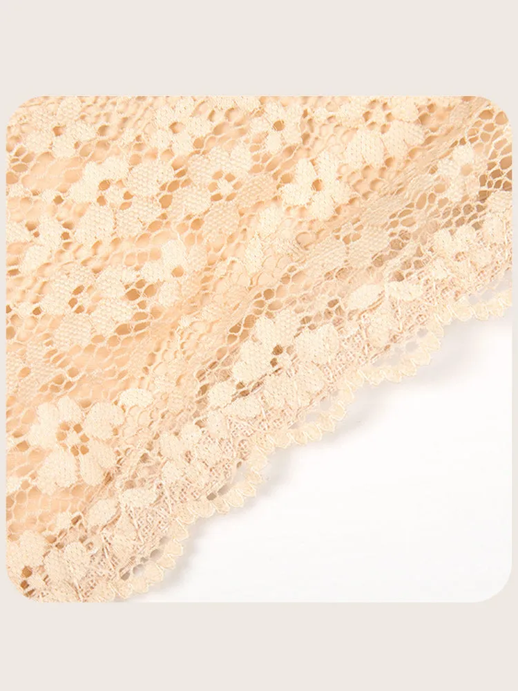 Lace Seamless Tummy Control High-Waist Thong Shaper Shorts