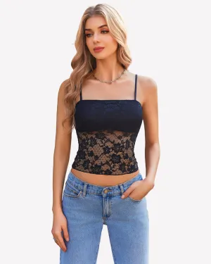 Lace Tops Going Out Cami Y2K Top