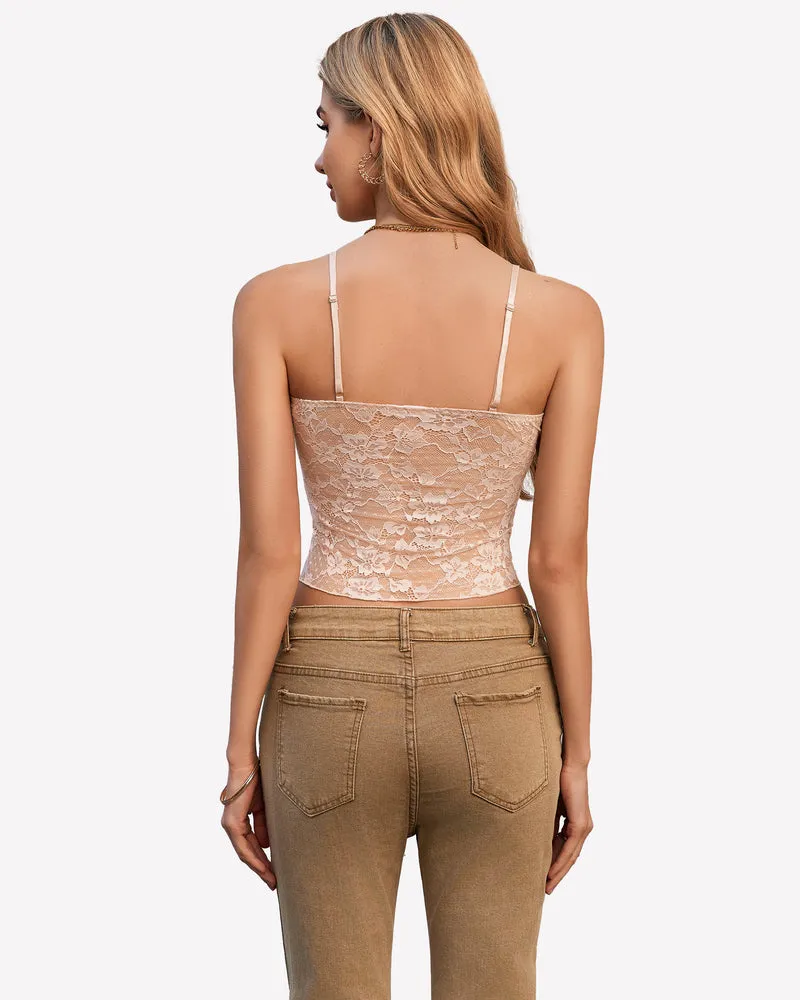 Lace Tops Going Out Cami Y2K Top