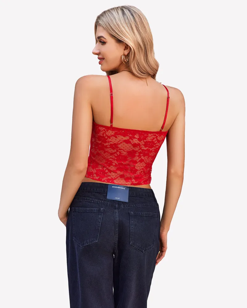 Lace Tops Going Out Cami Y2K Top