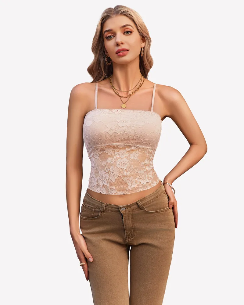 Lace Tops Going Out Cami Y2K Top