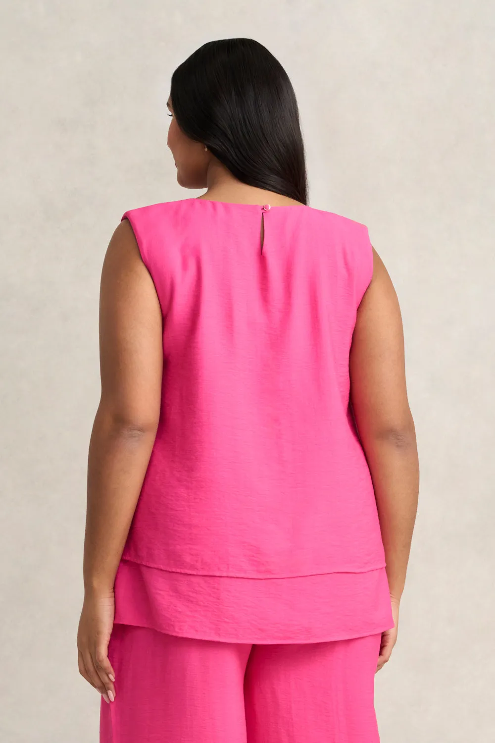 Layered Camisole - Fiery Rose