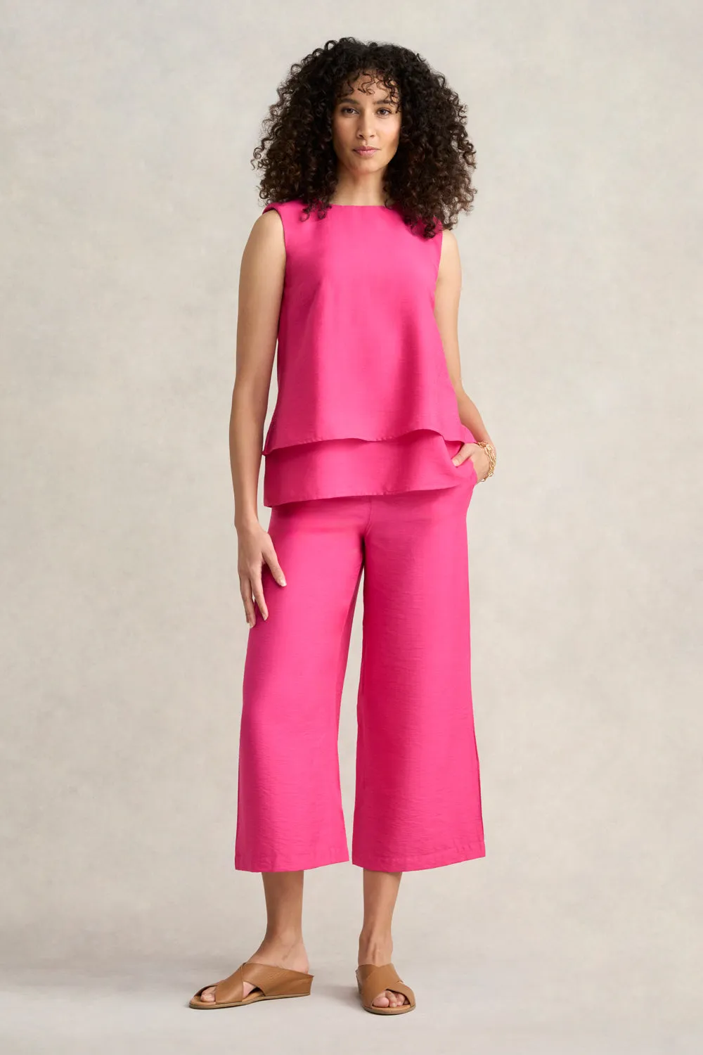 Layered Camisole - Fiery Rose