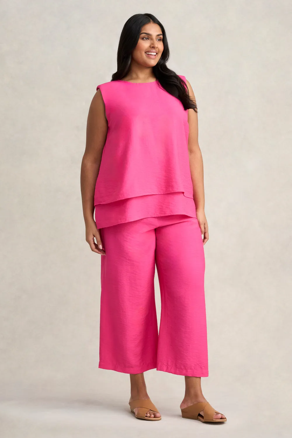 Layered Camisole - Fiery Rose