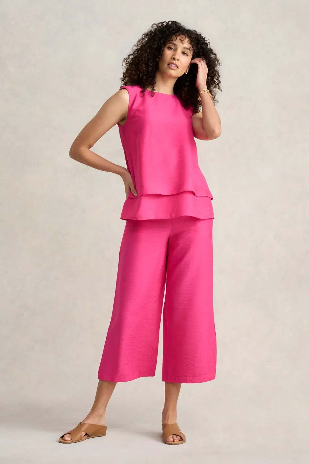 Layered Camisole - Fiery Rose