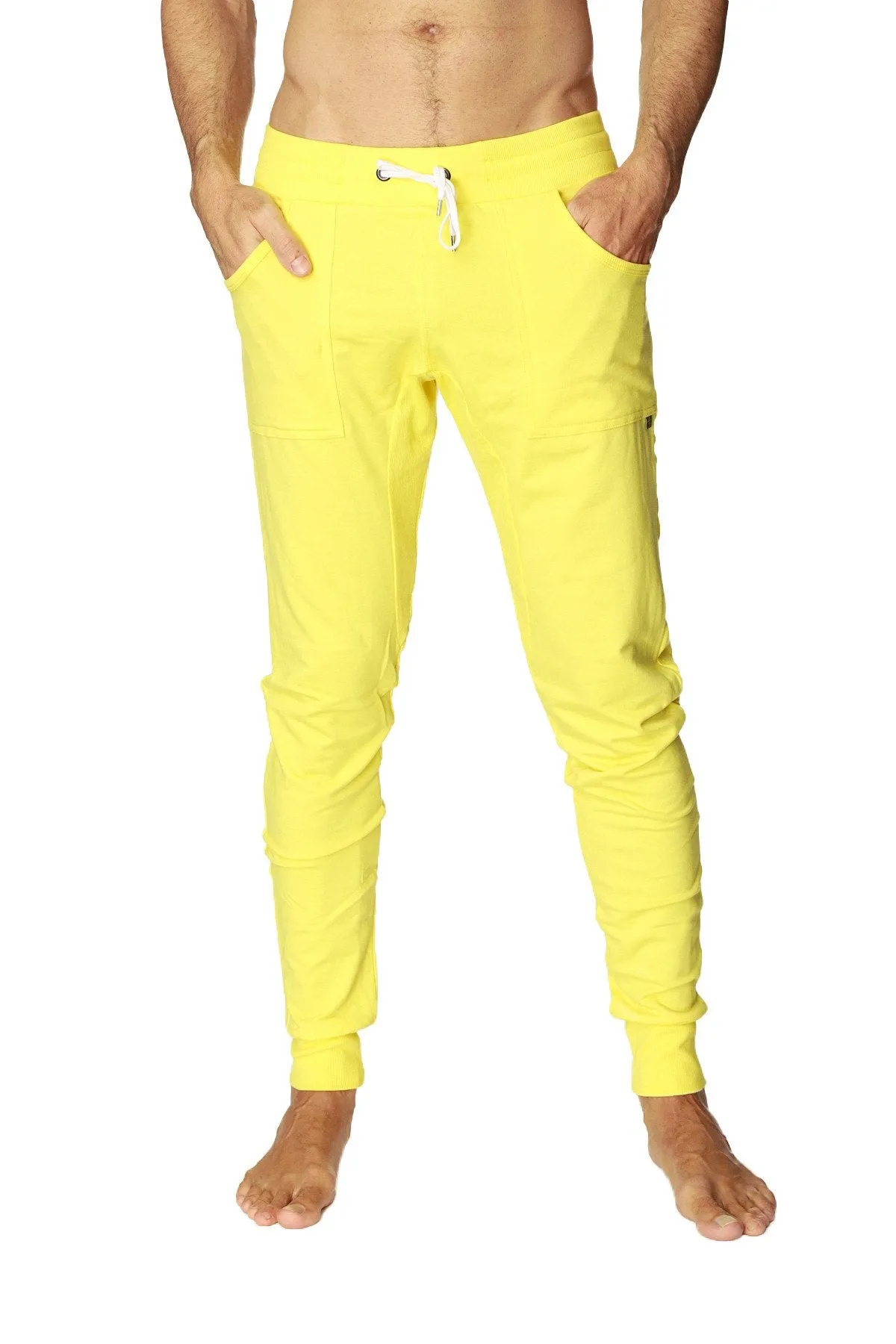 Long Cuffed Jogger & Yoga Sweat Pants (Tropic Yellow)