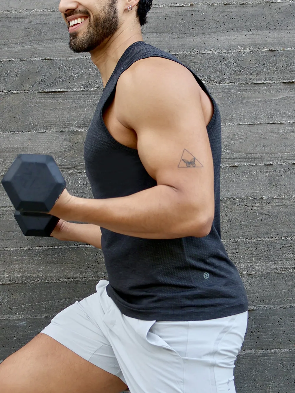 LULULEMON GRAPHITE GREY METAL VENT TECH SLEEVELESS