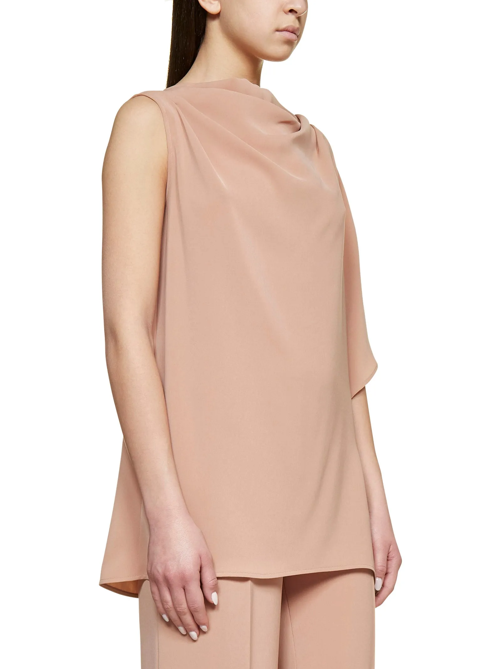 Max Mara Studio Draped One Shoulder Blouse