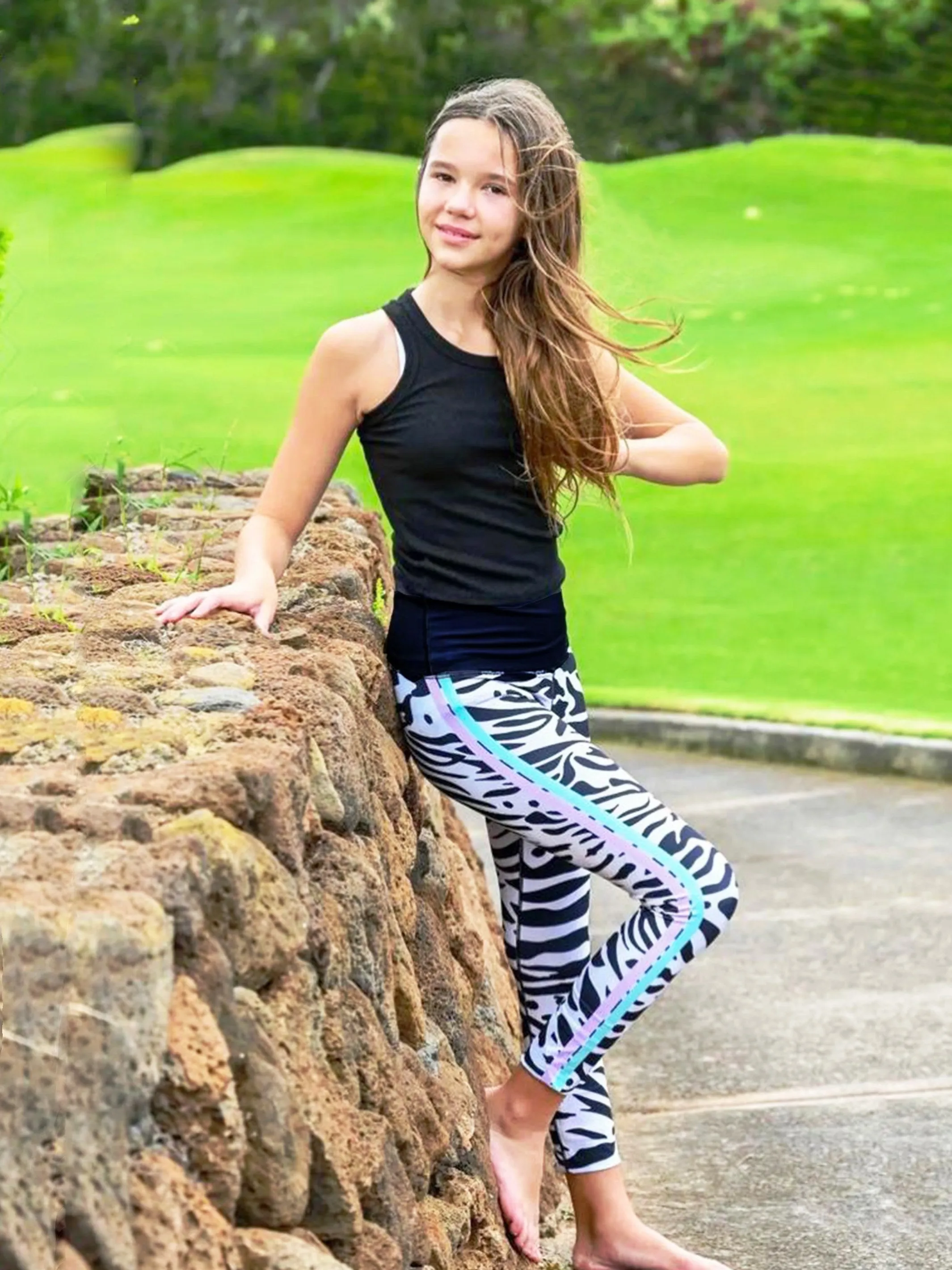 Mindy - Printed Zebra Activewear Leggings