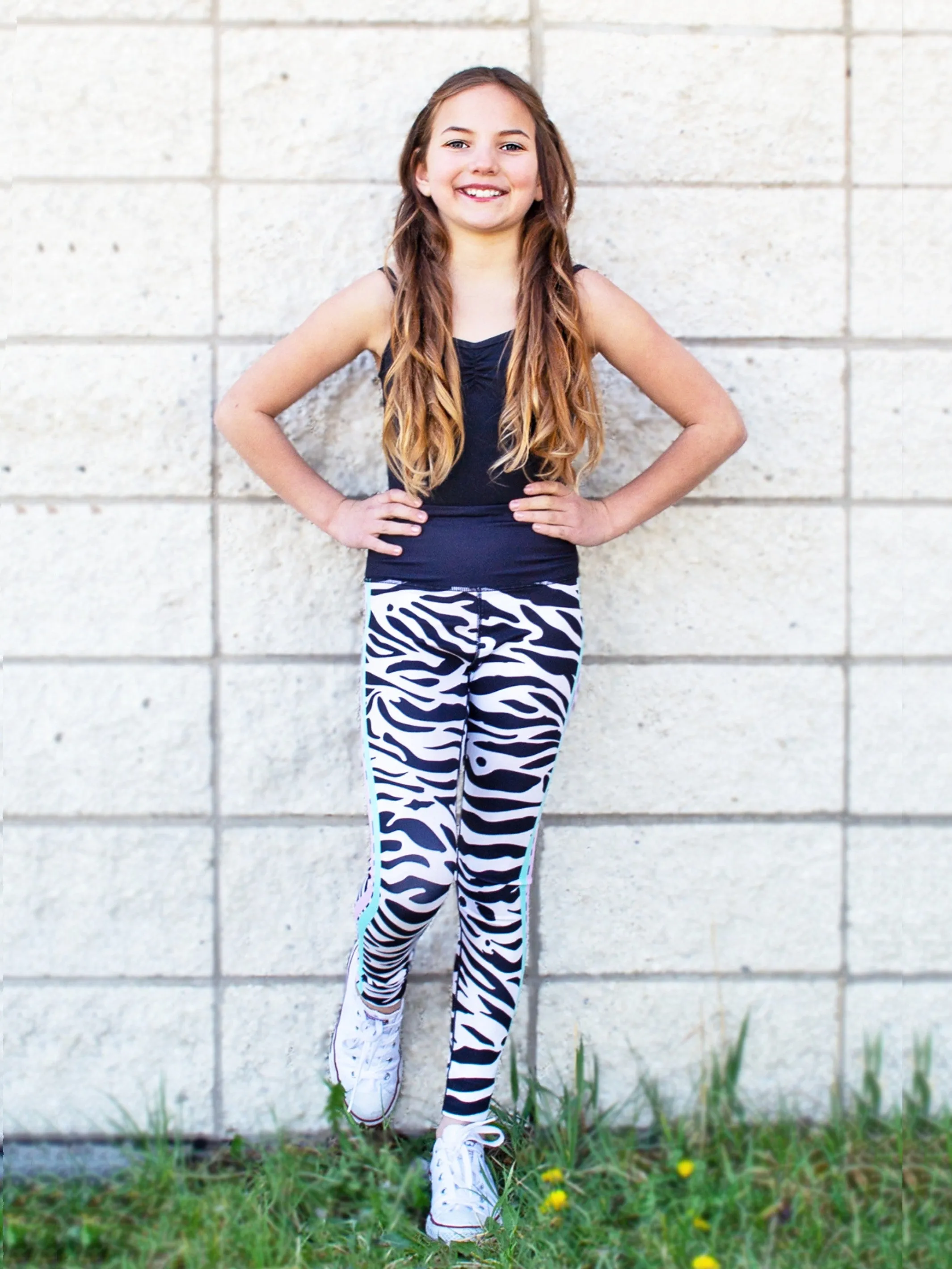 Mindy - Printed Zebra Activewear Leggings