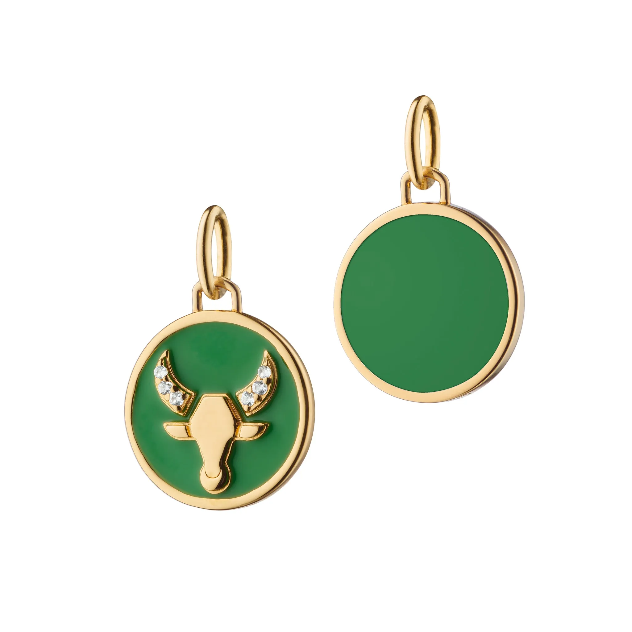 Mini "Taurus" Enamel Vermeil Charm