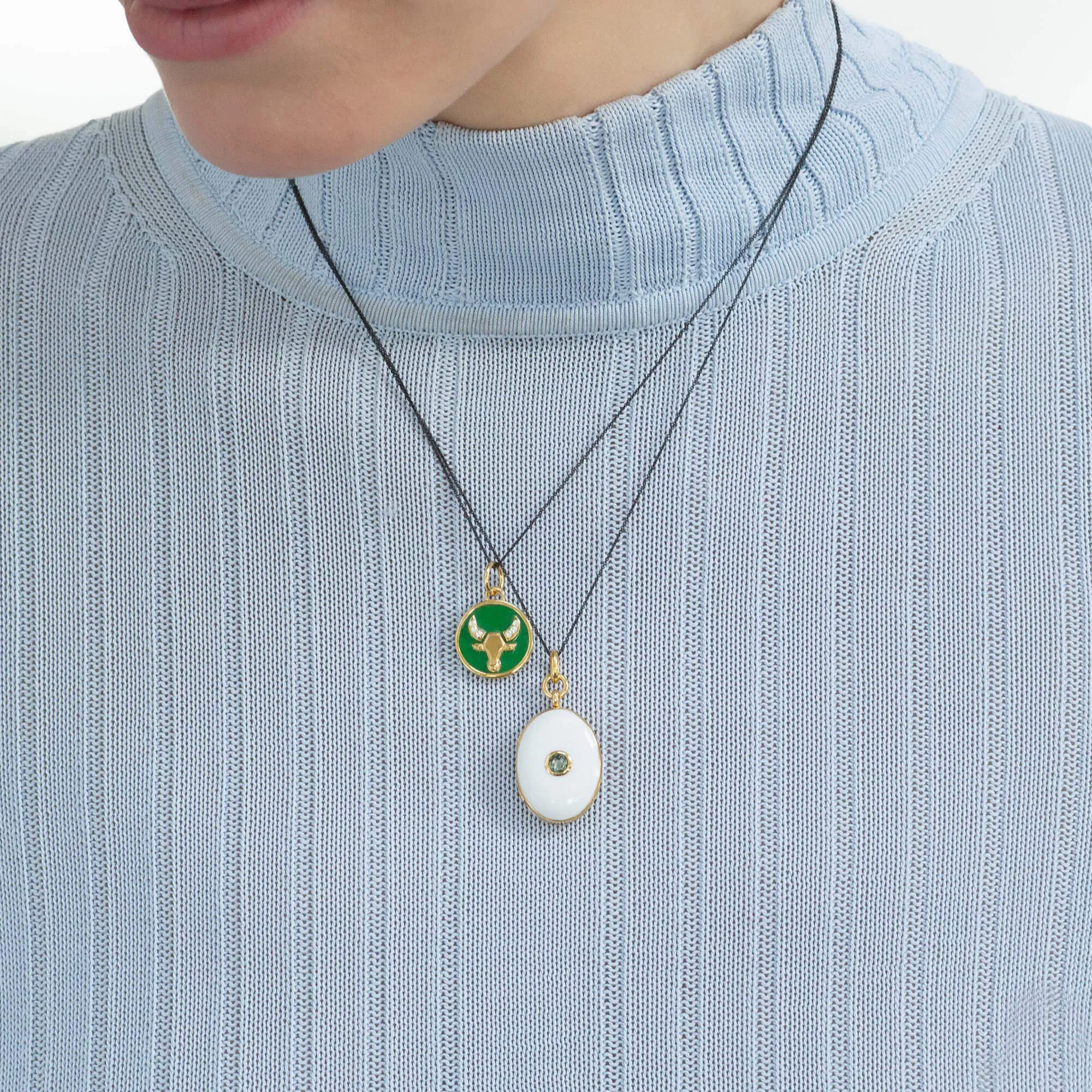 Mini "Taurus" Enamel Vermeil Charm