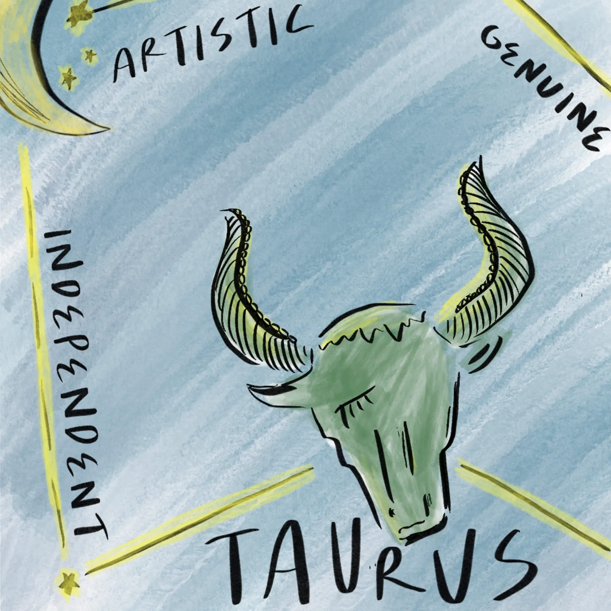 Mini "Taurus" Enamel Vermeil Charm