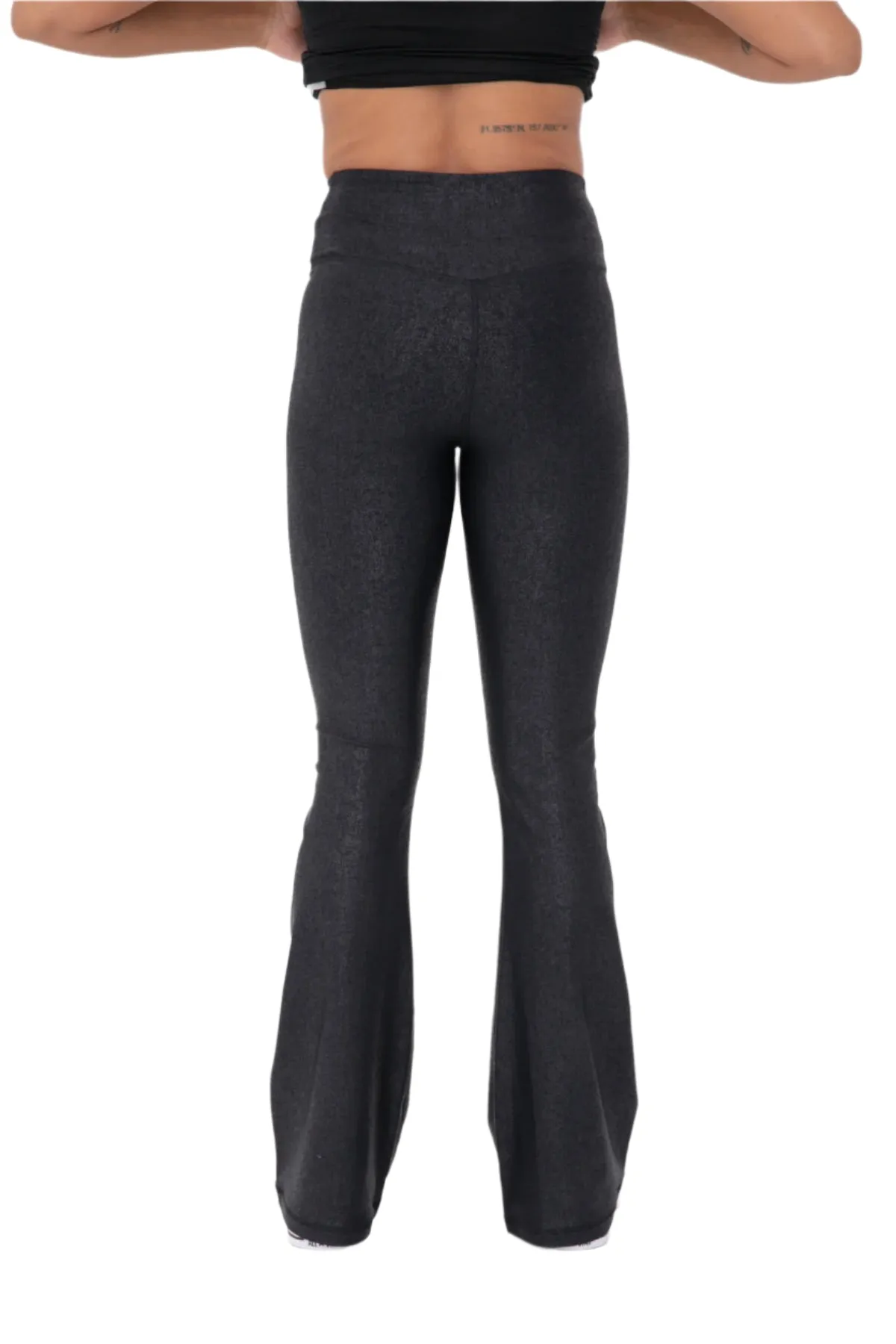 Mono B Leather Look Crossover Flared Legging BP641