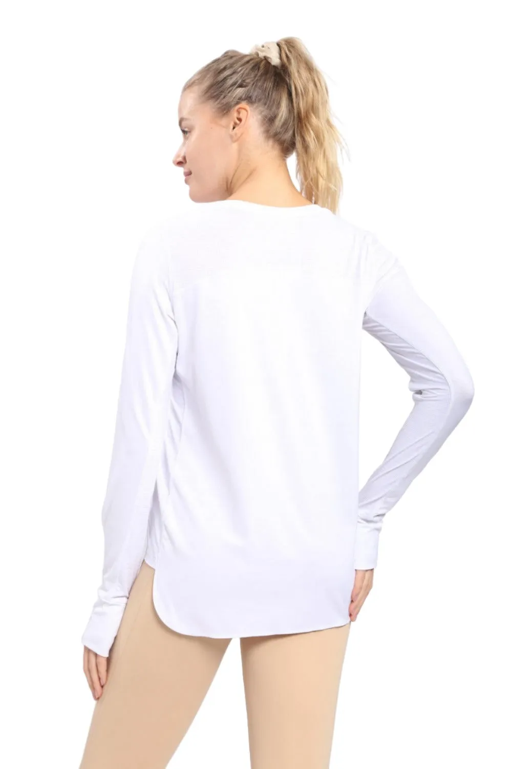 Mono B Meshy Back Long Sleeve Top AT-A0761 and Plus