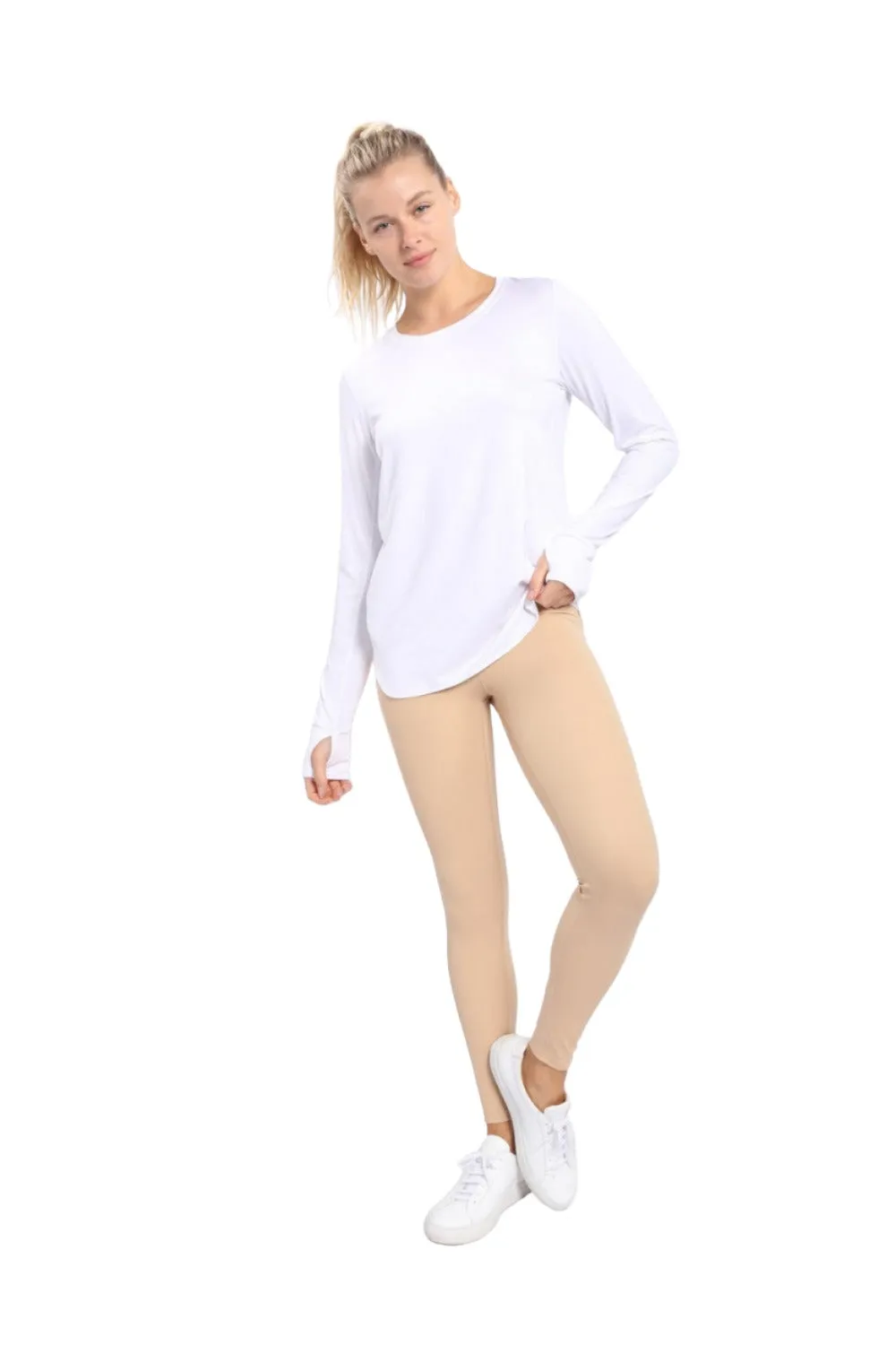 Mono B Meshy Back Long Sleeve Top AT-A0761 and Plus