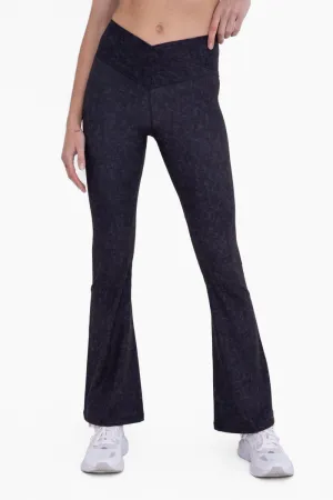 Mono B Muted Watercolor Flared Legging BP626