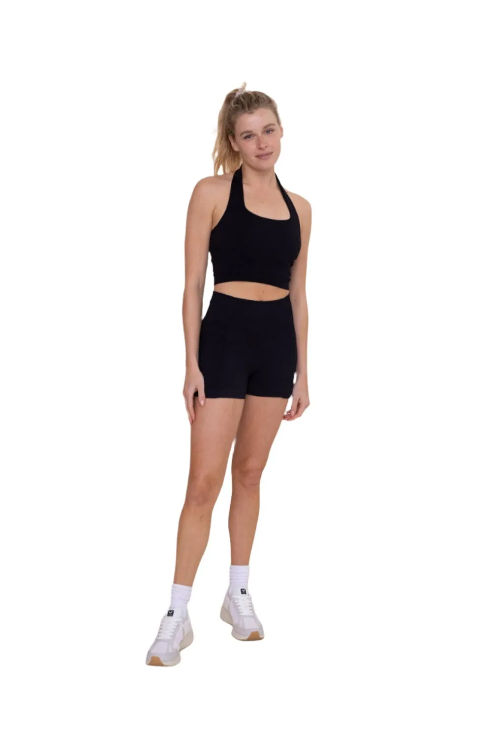 Mono B Seamless Halter Rib Top AT-B0589