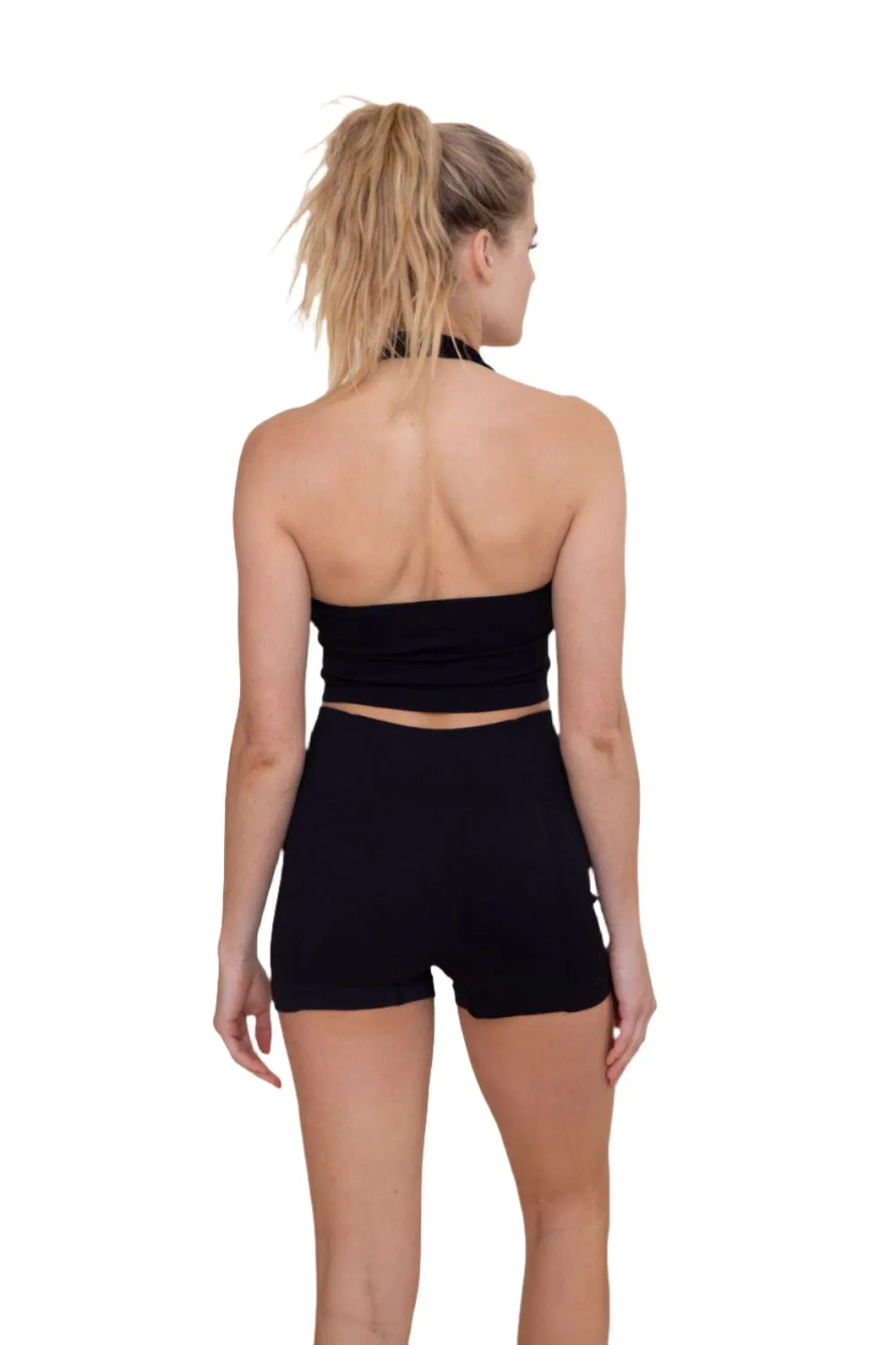 Mono B Seamless Halter Rib Top AT-B0589