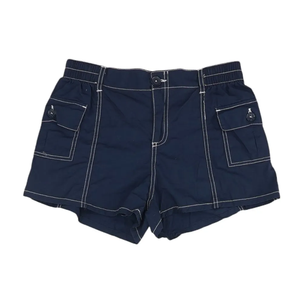 Navy Solid Active Shorts