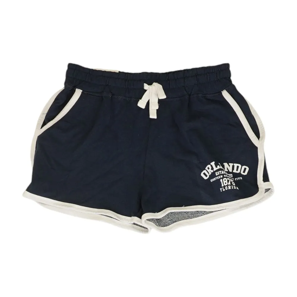 Navy Solid Active Shorts