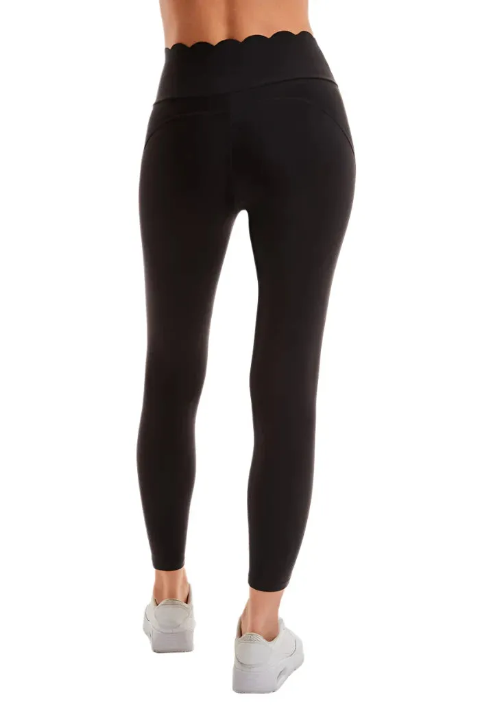 Noli Scalloped Waist Legging Black