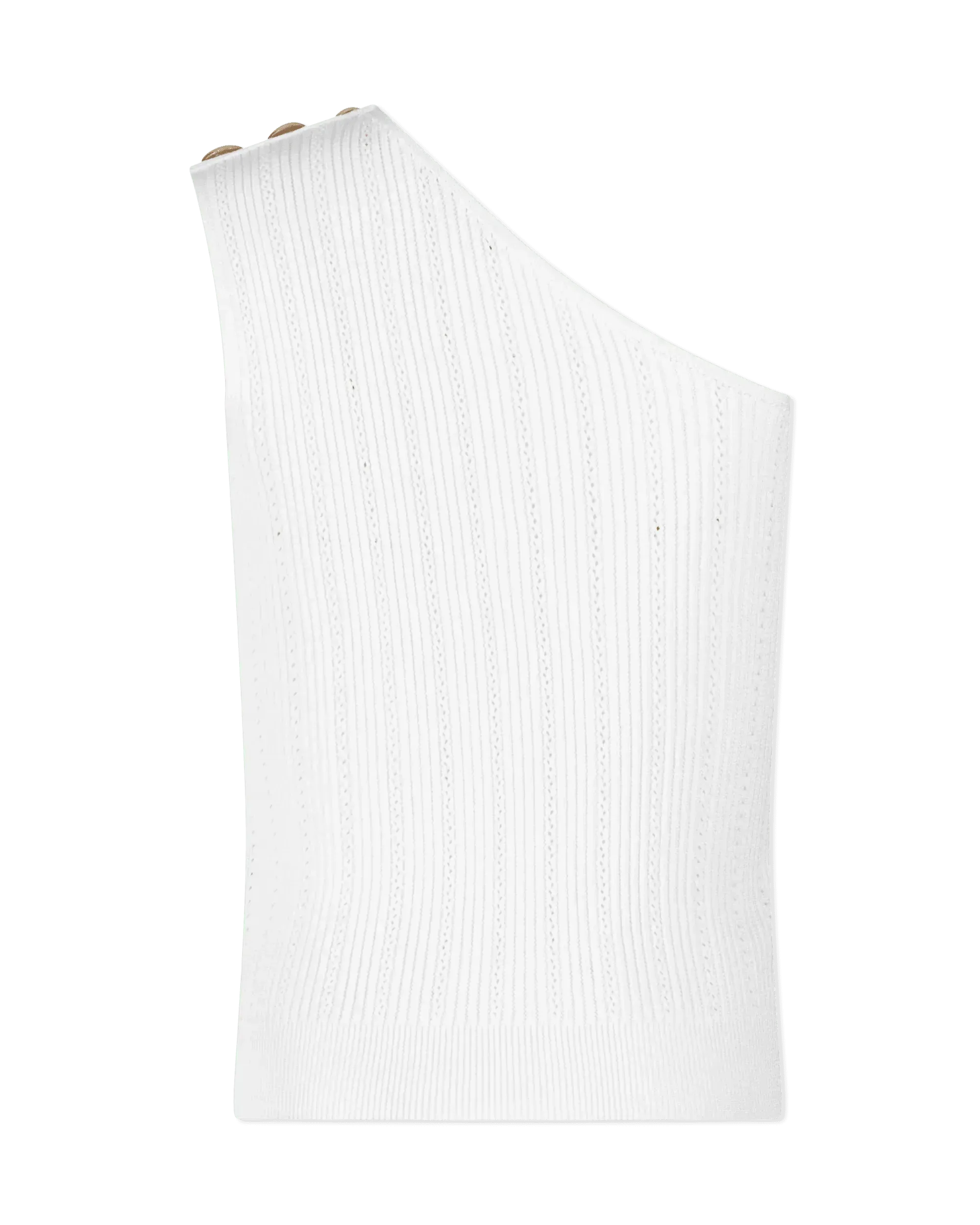 One-Shoulder 3 Button Knit Top