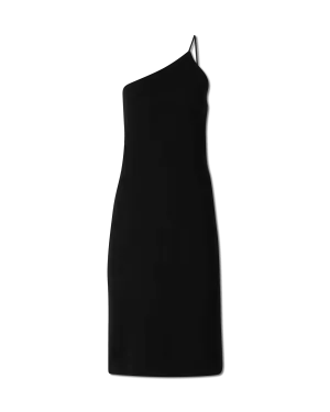 One Shoulder Crepe Dress